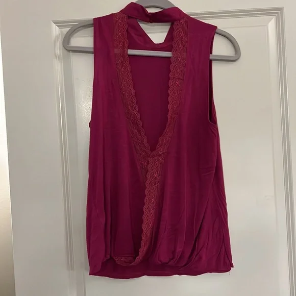 Open Back Raspberry Top - Picture 2 of 2